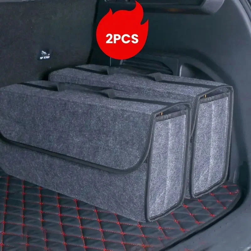 Car Trunk Storage Organiser – Dark Gray, Thickened & Foldable