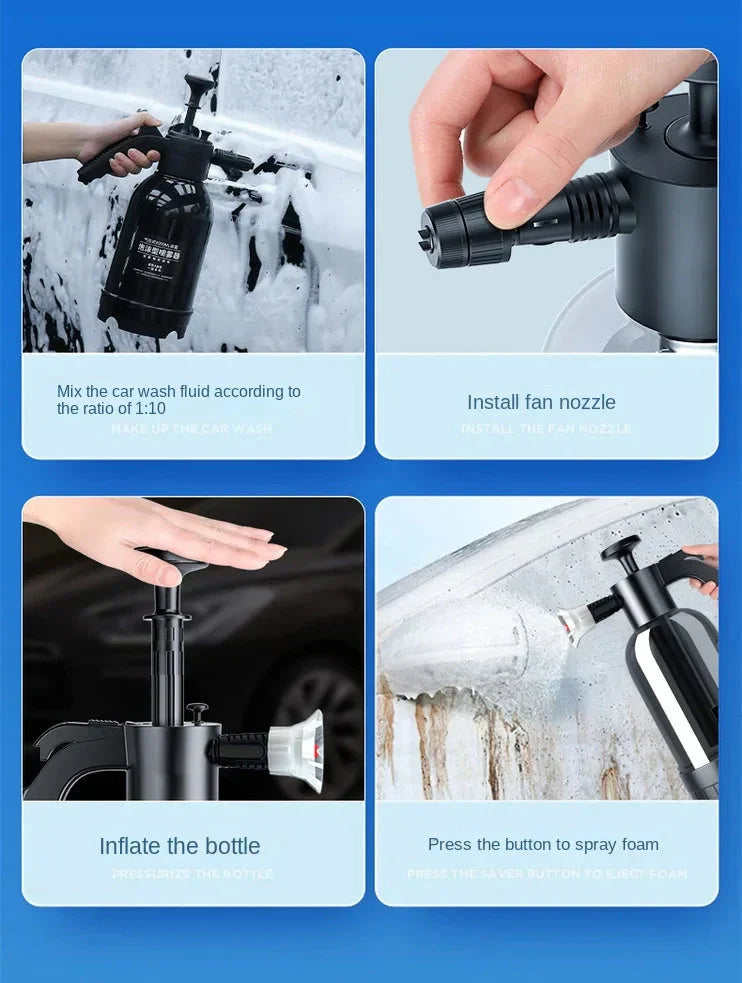 Bleo™ Multi-Surface 2L Foam Sprayer – Adjustable Nozzles & Wide Fan Spray