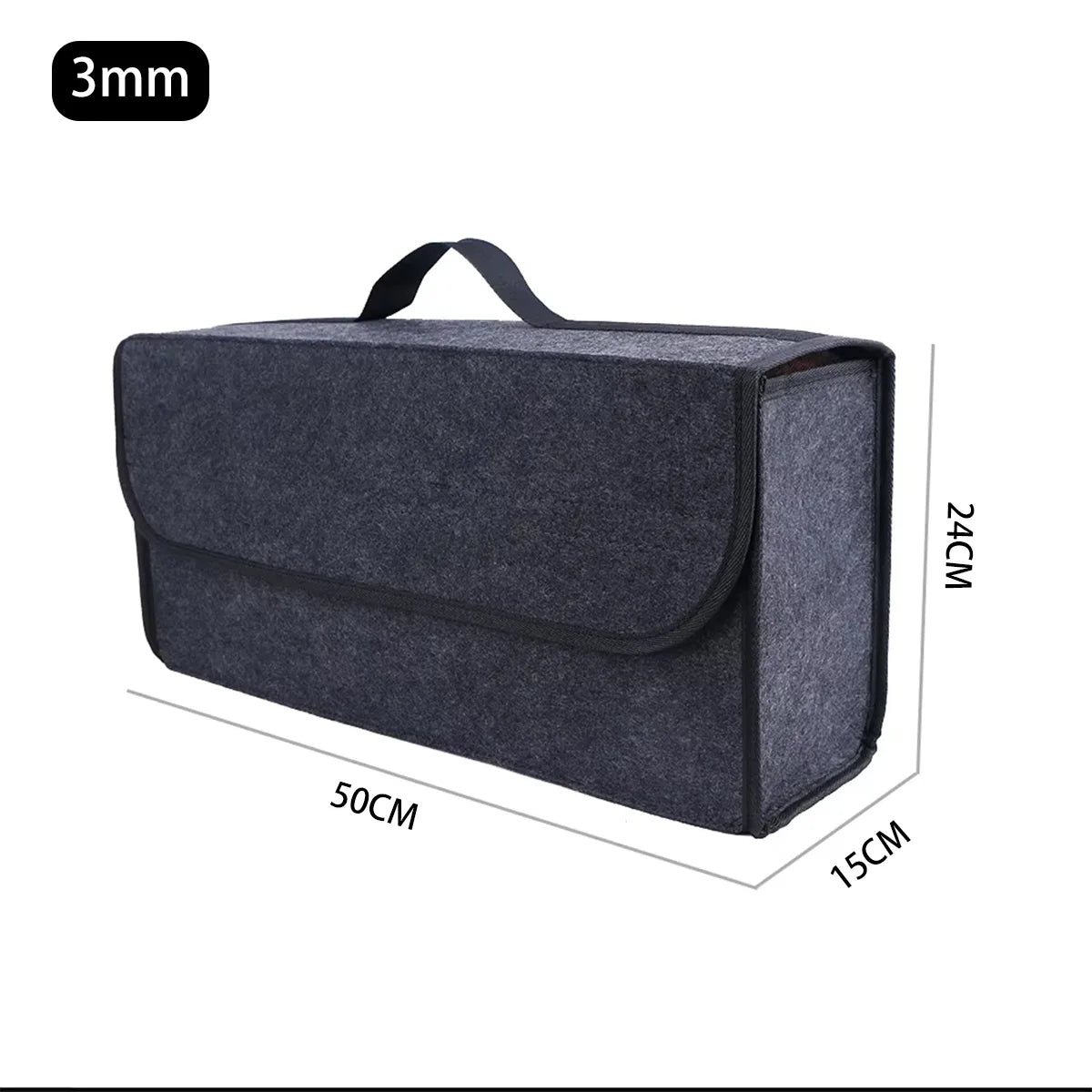 Car Trunk Storage Organiser – Dark Gray, Thickened & Foldable