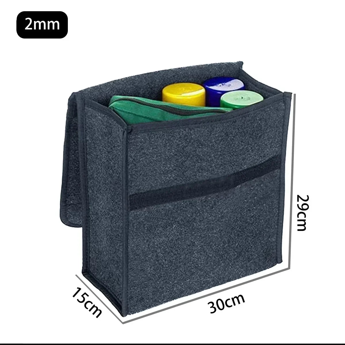 Car Trunk Storage Organiser – Dark Gray, Thickened & Foldable