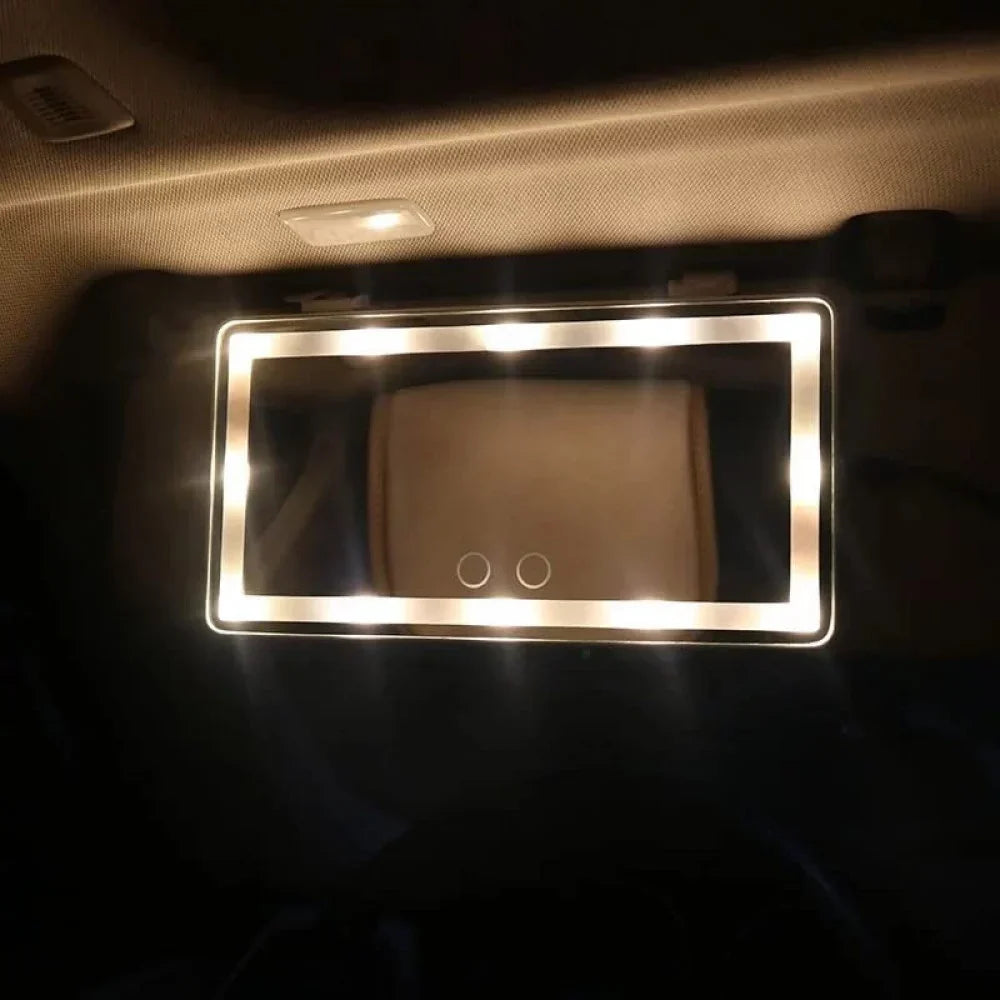 مرآة مكياج للسيارة LED